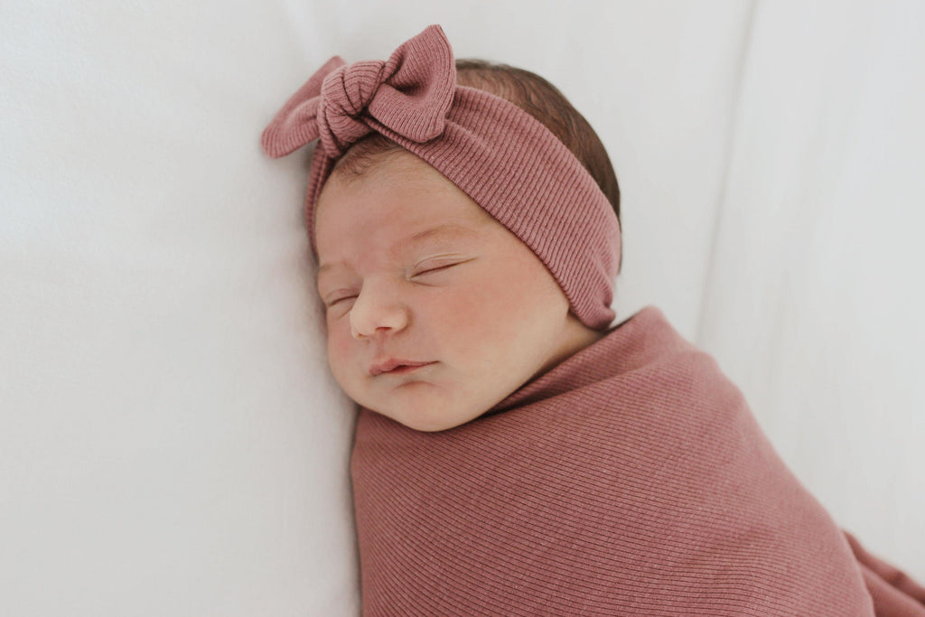 Baby ribbed Tie Headband