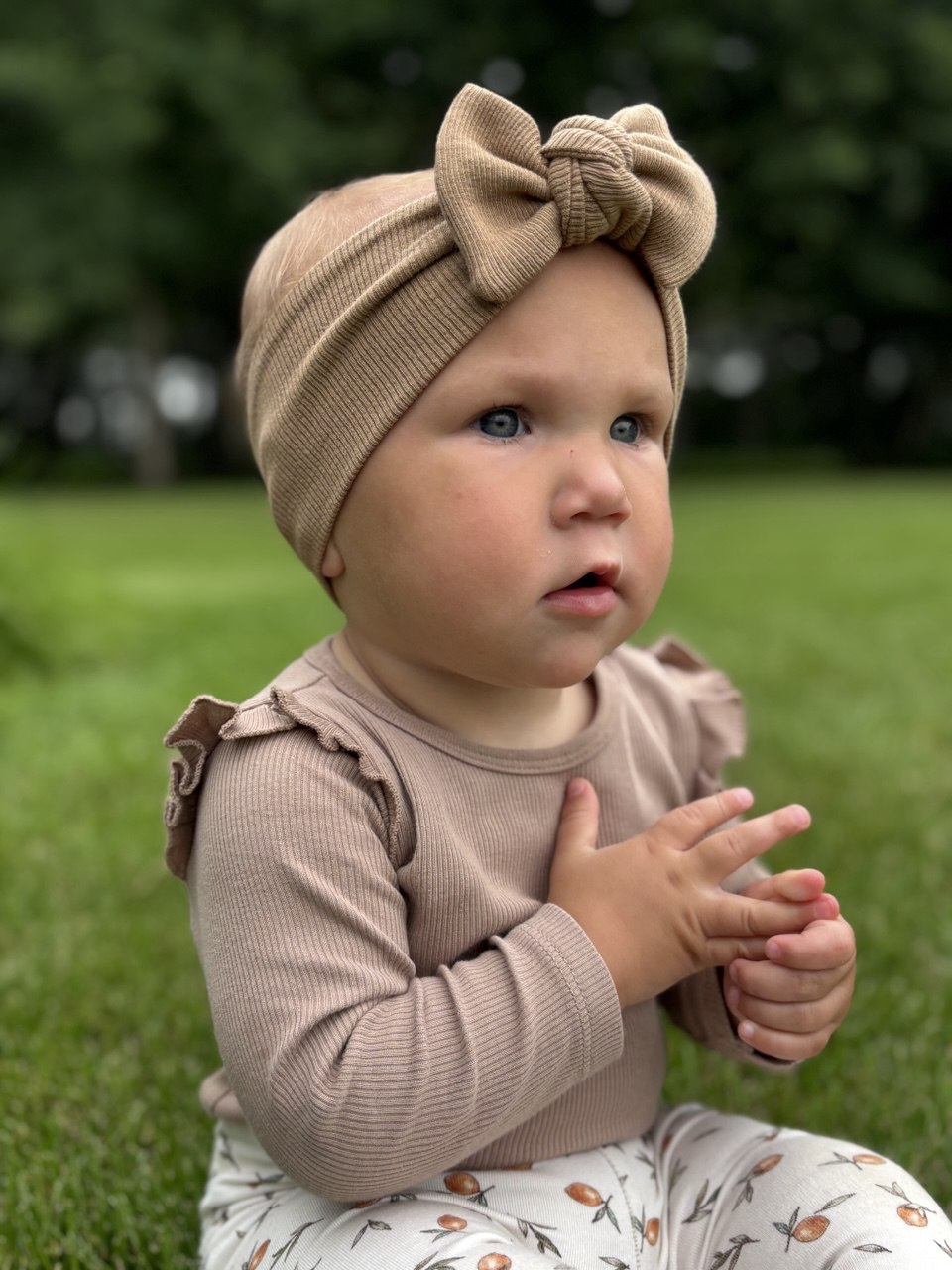 Baby ribbed Tie Headband