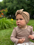 Baby ribbed Tie Headband