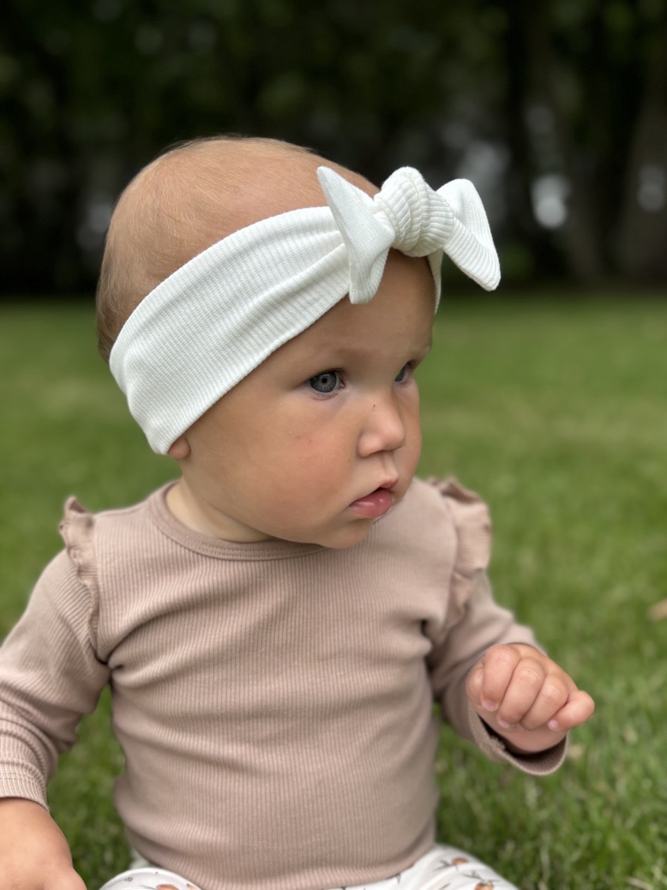 Baby ribbed Tie Headband