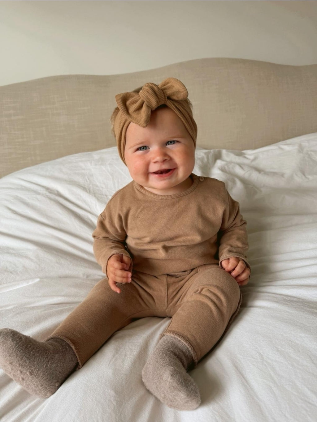 Baby ribbed Tie Headband